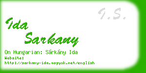 ida sarkany business card